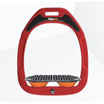 Endurance stijgbeugels Rood/grijs/oranje Flex-On Green Composite