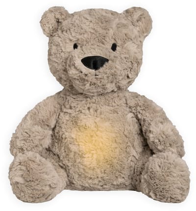 Baby's Only Bo de knuffelbeer met slaaptrainer - Baby knuffel met white noise en slimme huilsensor - Nachtlicht - Taupe