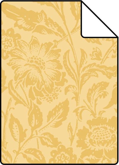 Proefstaal ESTAhome behang vintage bloemen geel - 26.5 x 21 cm - 131680-S