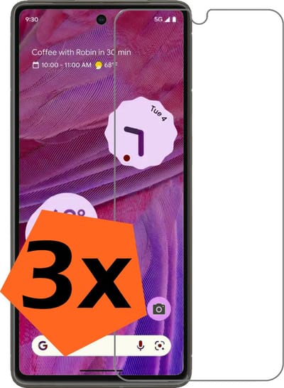 Screenprotector - 3 Stuks - Geschikt voor Google Pixel 7A - Extra Sterk - Gehard Glas - Beschermglas - Tempered Glass - Screen Protector