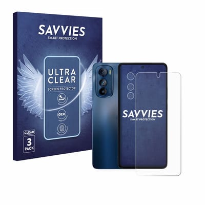 Savvies - Screenprotector voor Motorola Edge 30 (Voor+Camera) - Folie Beschermfolie transparant 6 Stuks