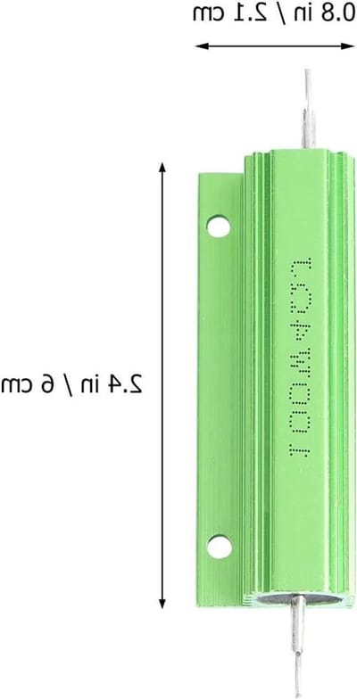 Vermogensweerstand Aluminium - Draadgewonden Component - Elektronische Toepassingen - Hoge Vermogensbelasting - 4 Ohm - Groen