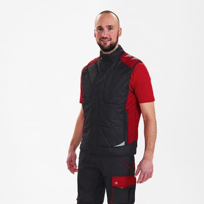 Engel Galaxy gewatteerd bodywarmer 5850-193 - Anthracite Grey / Tomato Red - XL