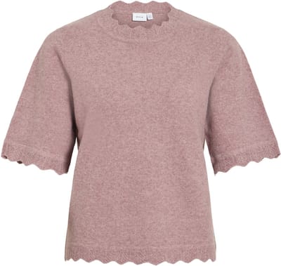 Vila Trui Vinikolina O-neck 2/4 Knit Top - No 14119188 Nostalgia Rose/melange Dames Maat - XXL