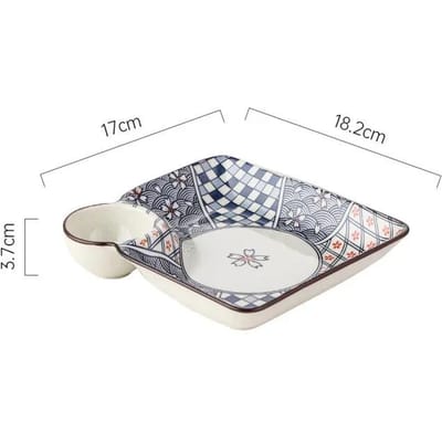 Boheems Keramisch Dumplingbord Huishoudelijk Onderglazuur Kleur Snackschotel met Schotel Fruit Dessert Schaal Friet Dienblad white
