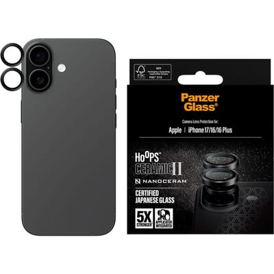 PanzerGlass Hoops® Ceramic II Camera Lens Protector iPhone 17 | iPhone 16 | 16 Plus