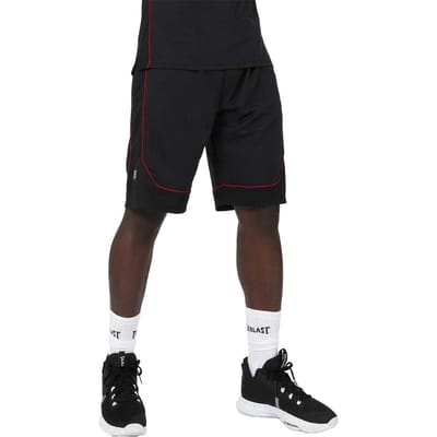 Everlast Heren Los Basketbal Shorts (Zwart, Rood)