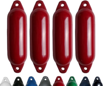 Set van 4 met Majoni Star 15 stootwillen - bordeaux rood, 45 x 12 cm