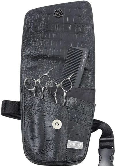 Trio Black Holster In Matte Croco Vr 3 Scissors Sibel
