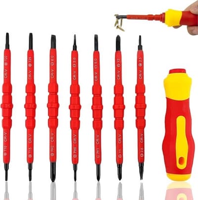 8-in-1 magnetische schroevendraaierset - geïsoleerde schroevendraaierset