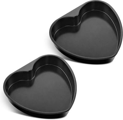 Cakevorm hart set van 2 - 22x20 cm - anti-aanbak - perfect voor feestelijke taarten - ShopVlot