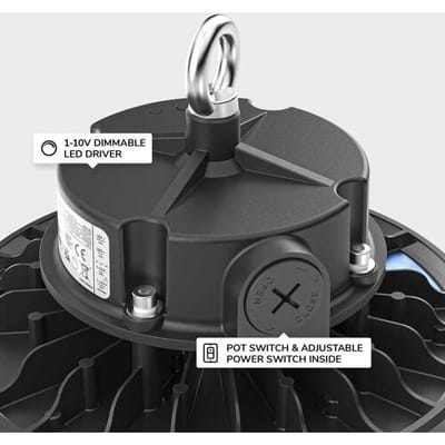 HOFTRONIC Nova LED High Bay - 100 Watt 16000 Lumen (160lm/W) - Philips Driver - 1-10 Volt - 4000K Neutraal wit - Lumileds LED Chips