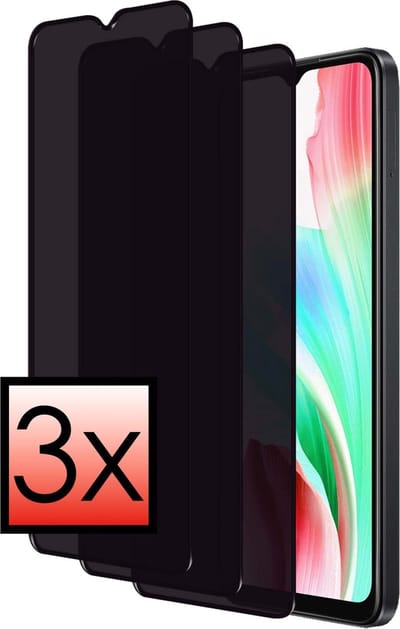 Screenprotector - 3 Stuks - Geschikt voor OPPO A38 - Privacy Filter - Beschermglas - Gehard Glas - Tempered Glass - Screen Protector - Anti Spy - Full Display Cover