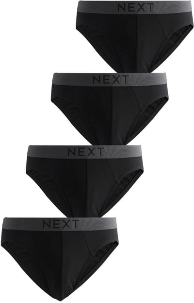 Next - Heren - Set van 4 Puur 100% katoenen onderbroeken - Zwart