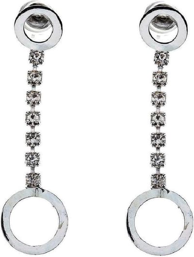 Behave - Oorbellen zilverkleur met ronde hanger - nikkelvrij - 4 cm