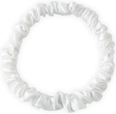 Zijden Scrunchies Cloud White Deluxe set van 5 - 22 Momme - Silk Heaven