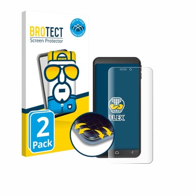 BROTECT - Screenprotector voor Emporia Smart ME7 - Folie Beschermfolie transparant volledig dekking - 2 Stuks