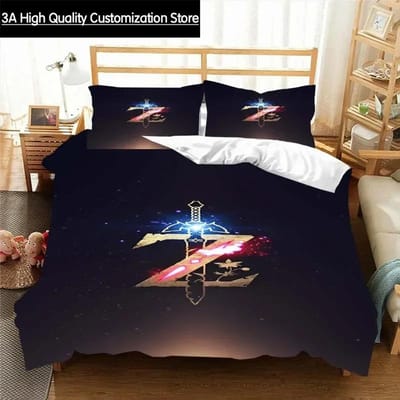 Z-Zelda Patroon Dekbedovertrek Kussensloop Beddengoed Twee- of Driesets Meerdere Maten Dekbedsets Dekbedovertrek Beddengoedsets AU Single(140x210cm)