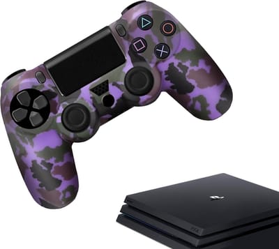 Gadgetpoint - Hoesjes & Skins voor PS4, PlayStation 4 - Performance Gaming Case - Soft Grip Covers - Anti-Slip Controller Accessoires - Paars