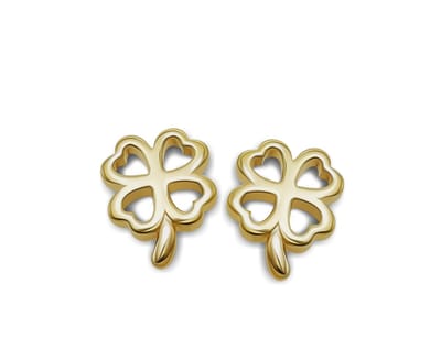 Oorbellen Klavertje Vier Goudkleur Zilver Gold-Plated JE054G