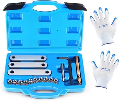 Remdraad reparatieset met handschoenen en schroefdraad M9 x 1,25 voor remklauw, geschikt voor VAG VW Audi Ford Opel - Universele reparatieset voor remdraad.