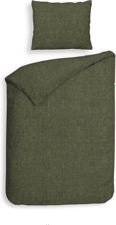 Heckett & Lane Flanel dekbedovertrek Franela (Hunter Green)-140x200/220 cm