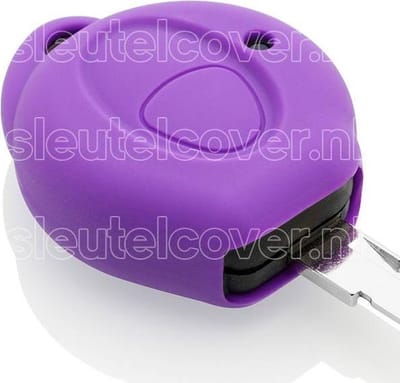 Autosleutel Hoesje geschikt voor Peugeot - SleutelCover - Silicone Autosleutel Cover - Sleutelhoesje Paars