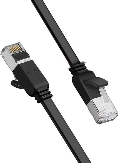 Ugreen - platte - kabel Ethernet patchkabel RJ45 Cat - 6 - UTP - 1000 - Mbps - 5 - m - zwart - (NW101 - 50187)