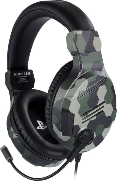BigBen Interactive PS4/PS5 Gaming Headset V3 - Green - Wired Headset - Sony PlayStation 4