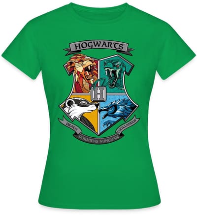 Harry Potter Hogwarts Logo T-Shirt Dames