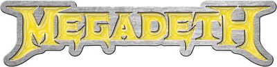 Megadeth - Logo Pin - Zilverkleurig/Geel