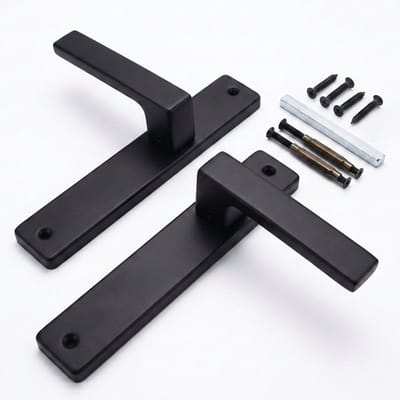 Deurklink binnendeur - 2-delige set - blind - zwart
