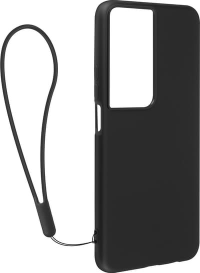 Jaym, Koordhoesje Geschikt voor Honor 90 Smart Siliconen bescherming met handriem, Zwart