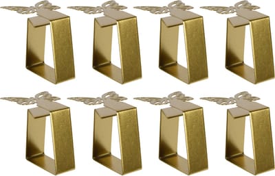 Decoris tafelkleedklemmen - 8x - vlinder - goud - ijzer - 4 x 5 cm