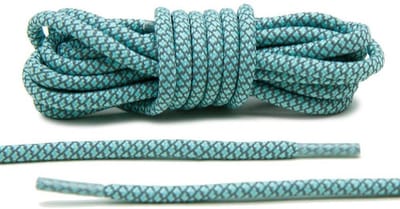 Reflecterende schoenveters - 125cm - Mint blauw