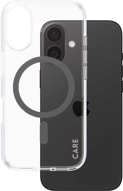 CARE by PanzerGlass Flagship Case - Transparant Urban Combat w. - Zwart MagSafe iPhone 16