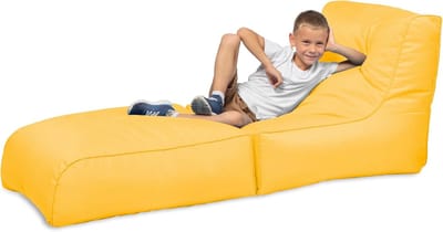Zitzak - Lounge stoel - Ontspannen Zitten - 2 in 1 ontwerp - 116 x 68 x 70 cm - Geel