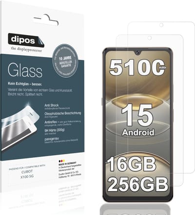 dipos – 2x Matte Pantserfolie geschikt voor CUBOT X100 5G | 9H Screenprotector