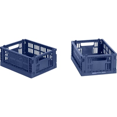 HAY Colour Crate Mini set van 2 - dark blue
