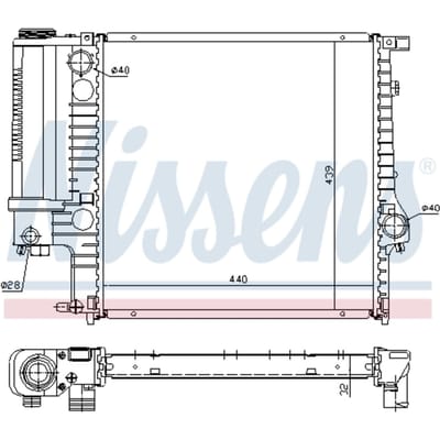 Radiator, motorkoeling NISSENS 60623
