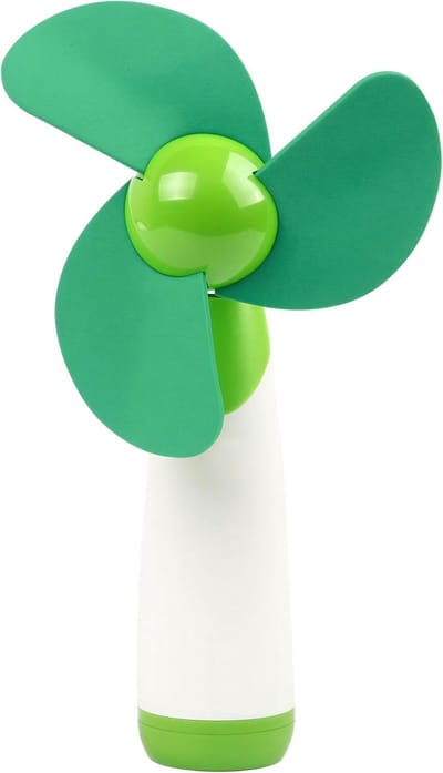 Draagbare ventilator met flexibel blad, verstelbare groene kop