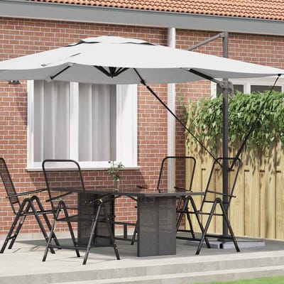 vidaXL - Roma - Parasol - Beige - 286 - x - 284 - x - 265 - cm - Aluminium - en - Polyester