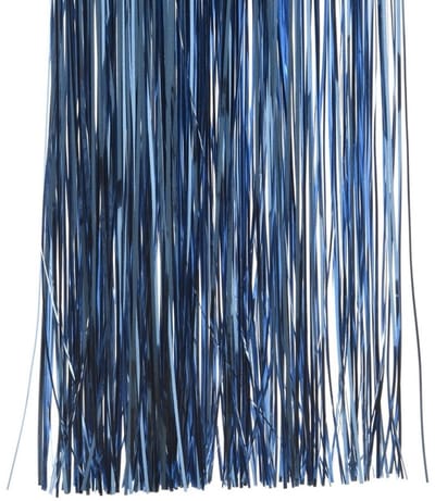Decoris kerstboom folie slieren - 3x zakje - 40 x 50 cm - tinsel - donkerblauw - kerstboomversiering