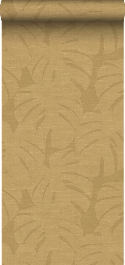 Origin Wallcoverings behang tropische bladeren okergeel - 50 x 900 cm - 347811