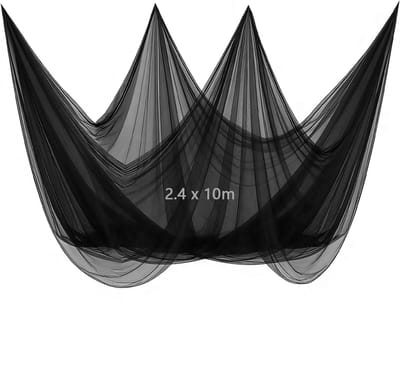 Insectenwerend net – Beschermnet voor de tuin – Muggennet – Plantenbeschermingsnet – Terrasscherm – Doe-het-zelf-gaasdoek – Geschikt voor tuinen, kassen en balkons – 2,4 x 10 meter, zwart