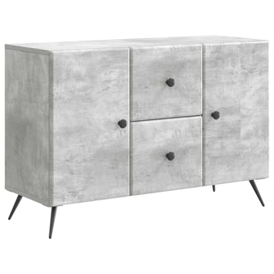vidaXL - Dressoir - Betongrijs - 89 - x - 34,5 - x - 60 - cm - Bewerkt - hout