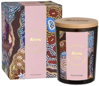 RAWW Candle-Pink Lemonade - Natuurlijke kaars - Sojawas - Geurkaars met fruitige en zoete tonen