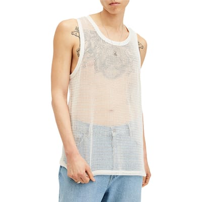 AllSaints Anderson Vest Chalk White Size: XXL | Sleeveless T-Shirts Outlet | Heren | Wit
