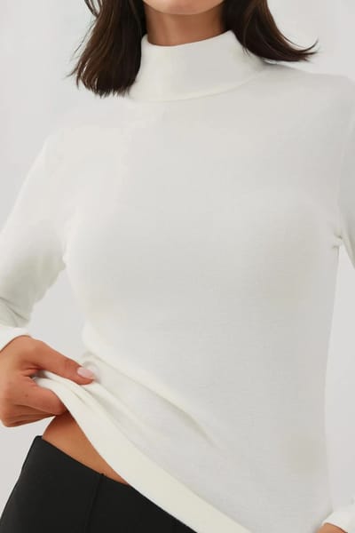 Ultra Zachte Aanraak Slim Fit Coltrui Gebreid Top