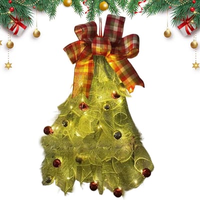 Kerst Slinger - Kunst Den - Feestelijke Decoratie - Warmtevrije Werking - 50x23cm - Groen
